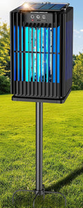 Solar Bug Zapper Outdoor, Solar Mosquito Zapper Outdoor with Ground Bracket, AUTO On/Off Solar Fly Zapper with