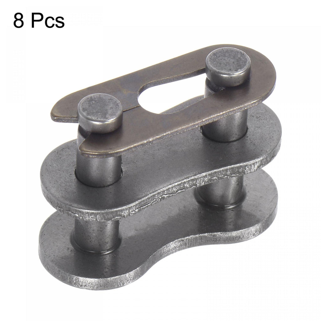 uxcell 8Pcs #40 Chain Master Connector Link Roller, 1/2" Pitch Carbon Steel, Standard Connecting Split Links for 08A Chain