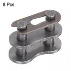 uxcell 8Pcs #40 Chain Master Connector Link Roller, 1/2" Pitch Carbon Steel, Standard Connecting Split Links for 08A Chain