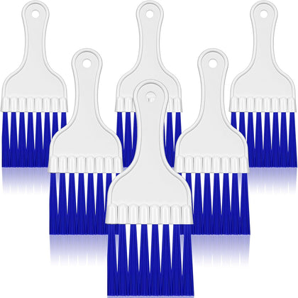 6 Packs Coil Brush Air Conditioner Condenser Refrigerator Cleaning HVAC Coil Cleaner Small Plastic Whisk Brush (Blue)
