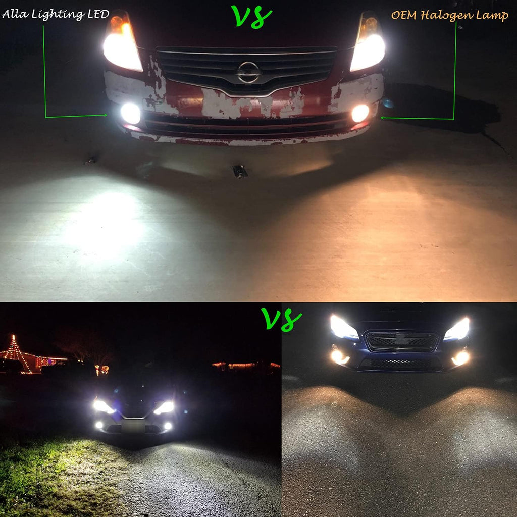 3800lm 899 880 LED Fog Light Bulbs, Super Bright PG13 Base 884 885 887 893 H27 H32, ETI 56-SMD (6000K Xenon White)