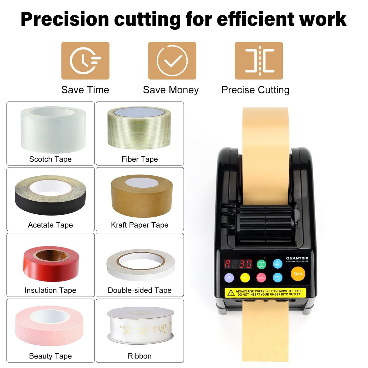 2026 Upgraded Ceramic Roller Ribbon Cutting Machine, 999mm Max Cut Length,Automatic Tape Dispenser, Ideal for