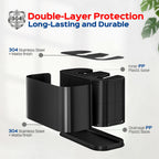 Toilet Bowl Brush and Plunger Set: 2-in-1 Hidden Holder Design