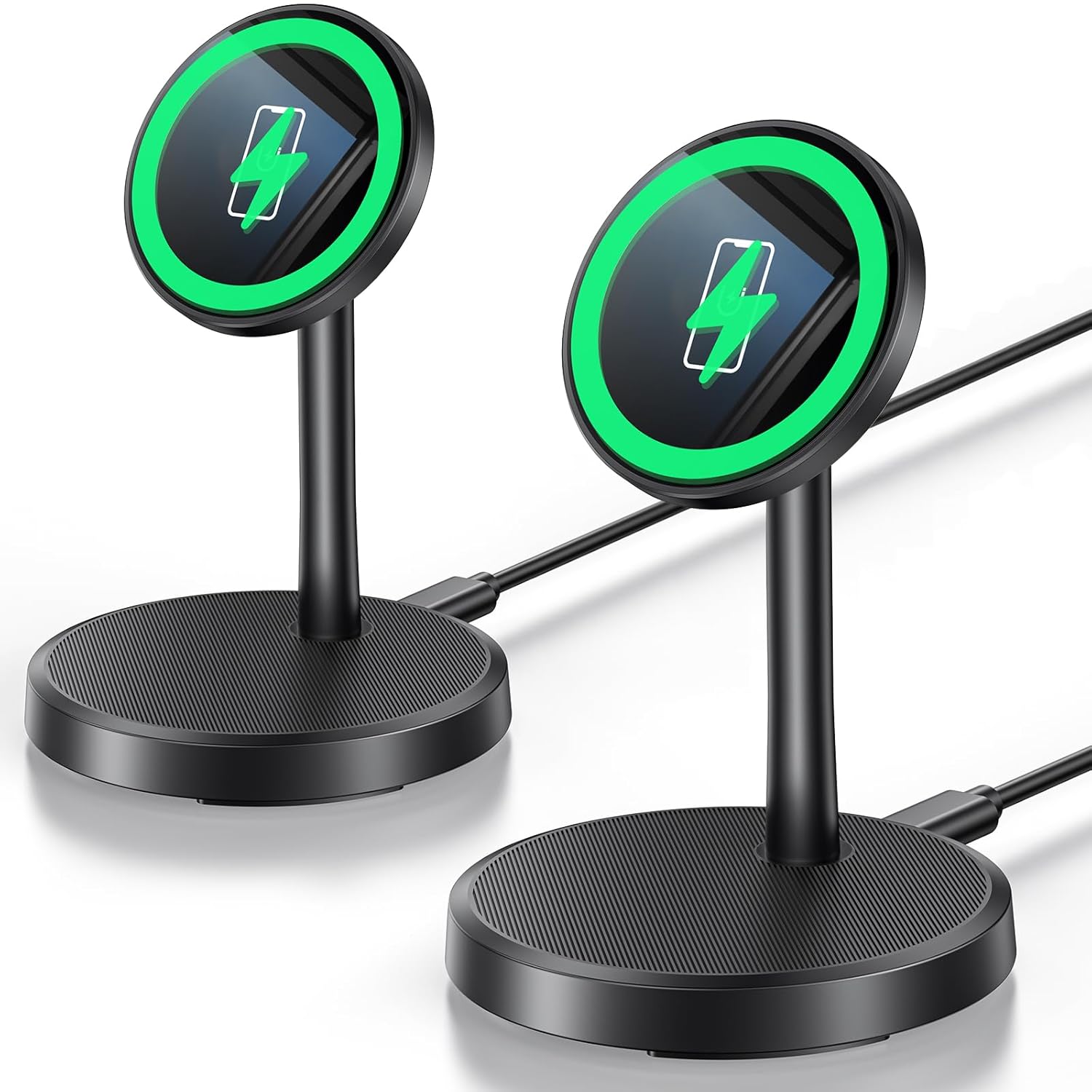 Magnetic Wireless Charger iPhone, 2 Pack 15W Fast Mag-Safe Charger Stand for iPhone 17/17 Air/17 Pro/17 Pro Max