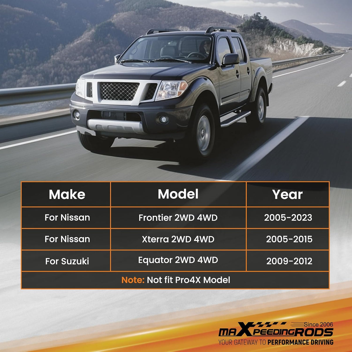maXpeedingrods 3" Front & 2" Rear lift Kit for Nissan Frontier Xterra 05-23