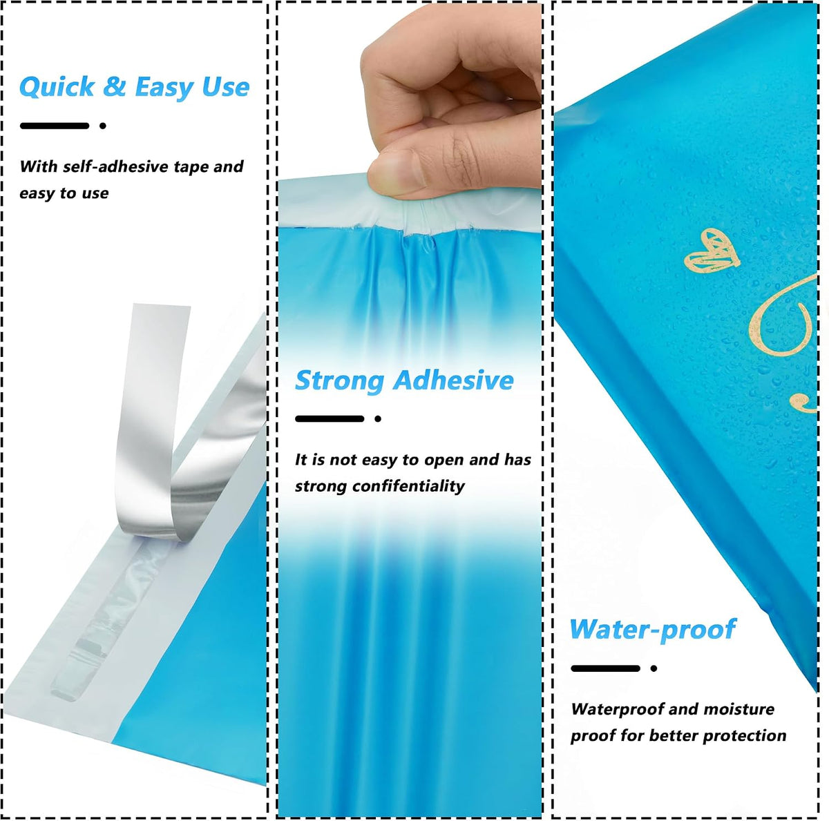 Thank You Poly Mailer 10x13 Inch 25 Pcs, Blue