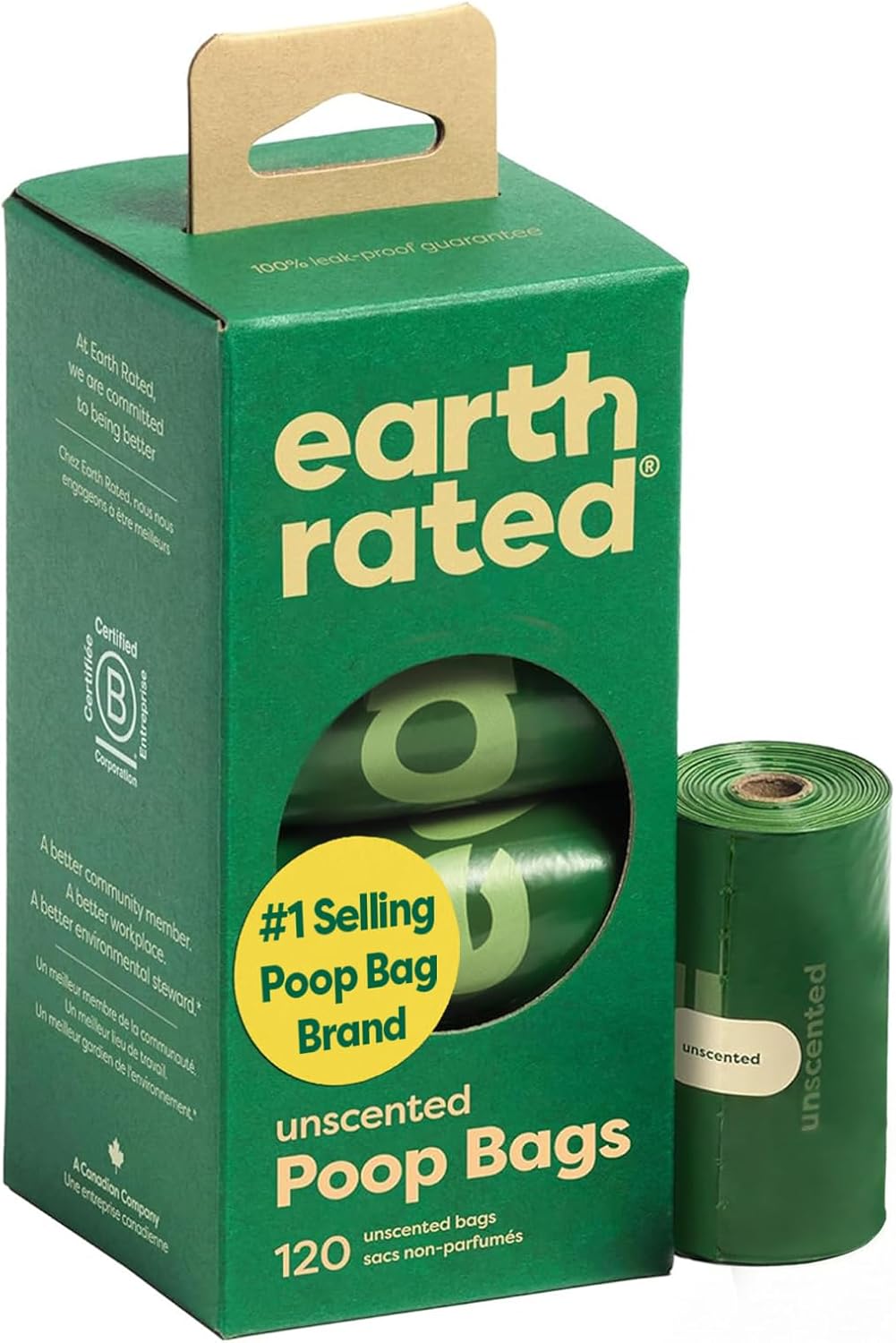 Poop Bags for Dogs Guaranteed Leak Proof and Extra Thick Waste Bag Refill Rolls, Unscented, 120 Bags