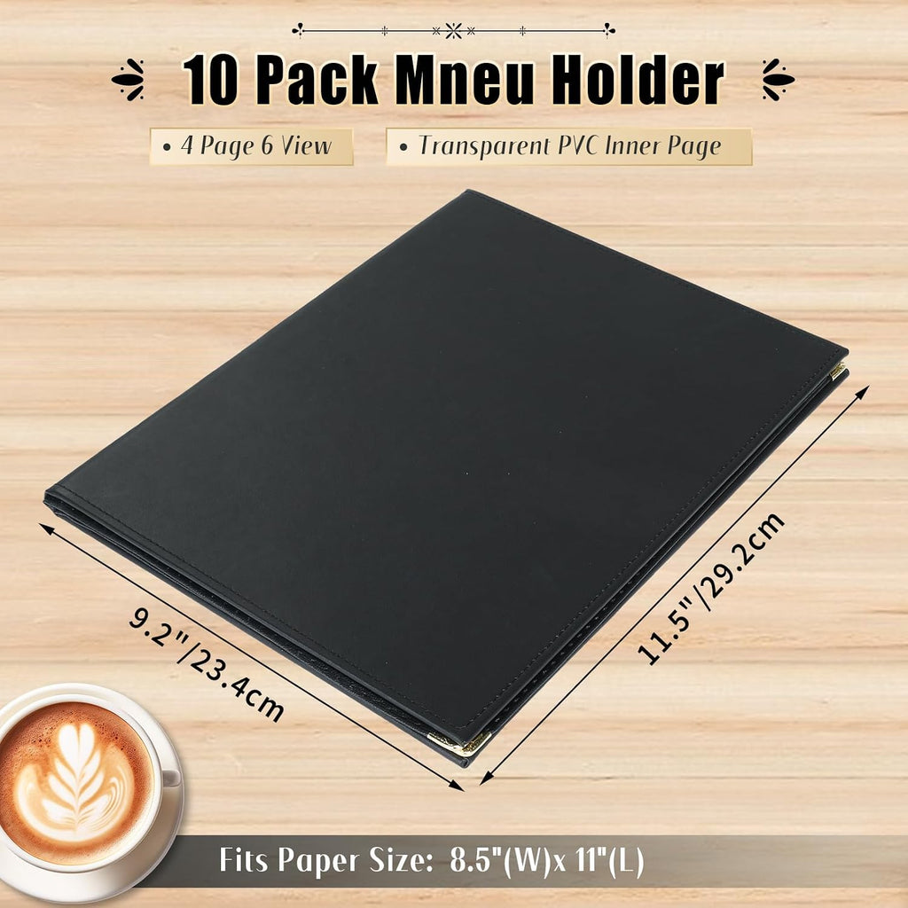 Restaurant Menu Cover Holders, Coffee (10, 6 View (8.5"x11"))