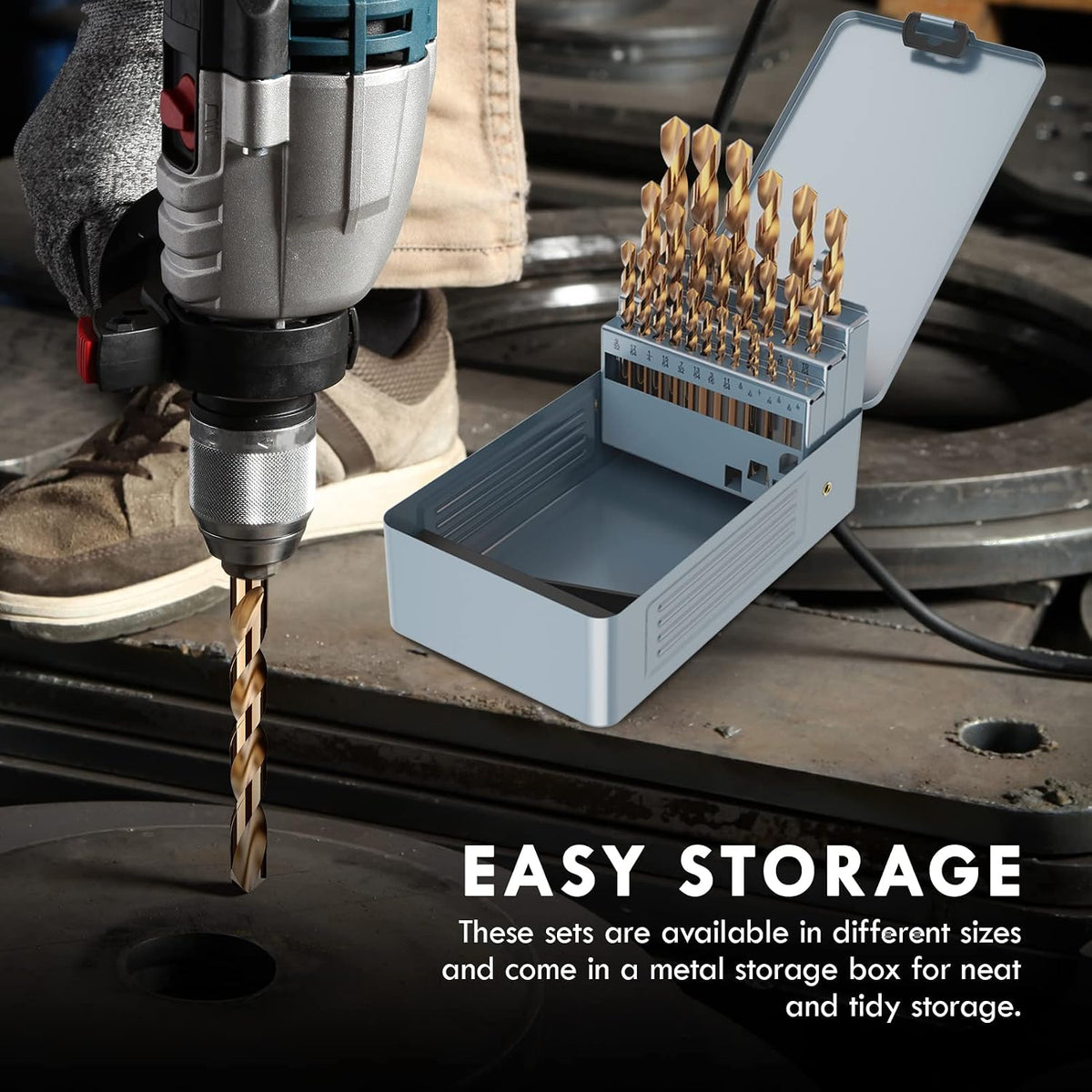 29Pcs(1/16"-1/2") Cobalt Drill Bit Set M35 HSS Jobber Length