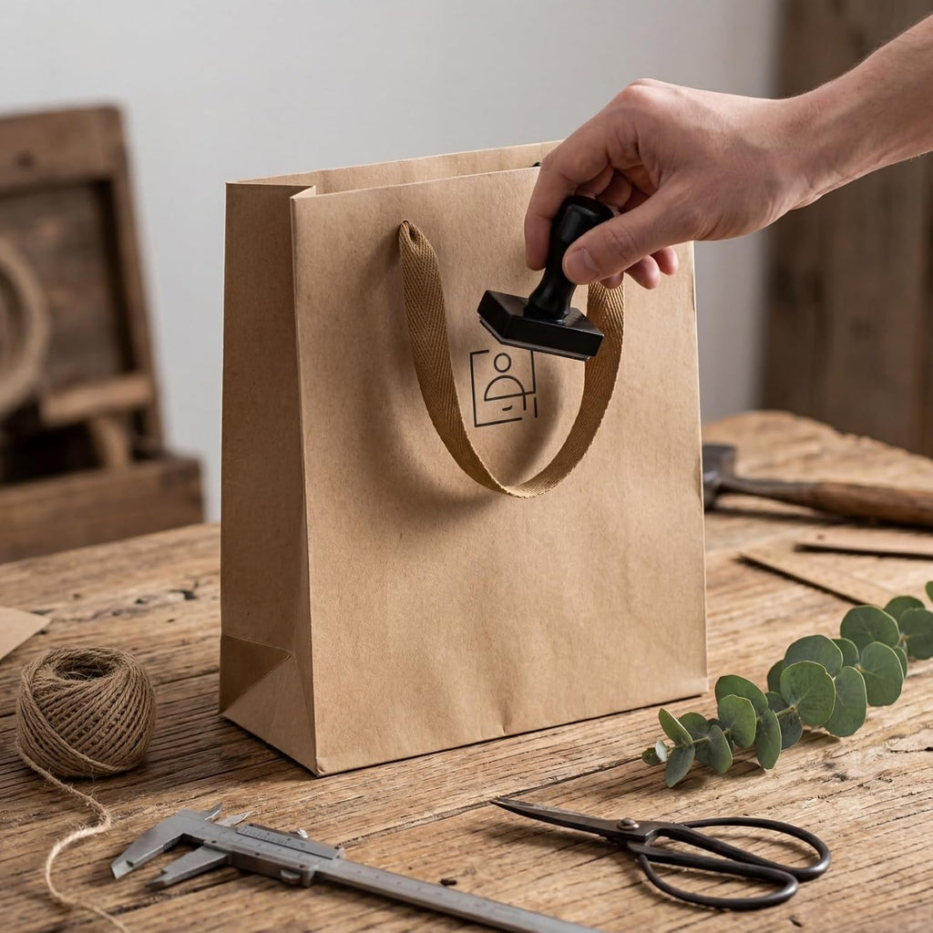 45 Pieces Brown Gift Bags, Heavy Duty Kraft Paper Bags with Handle