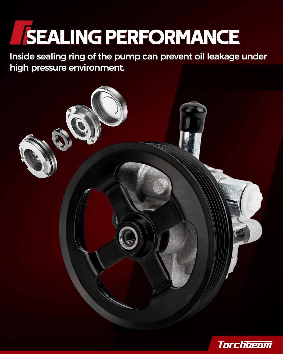 Torchbeam 20291P1 Power Steering Pump Pulley for 07-09 Expedition/Navigator