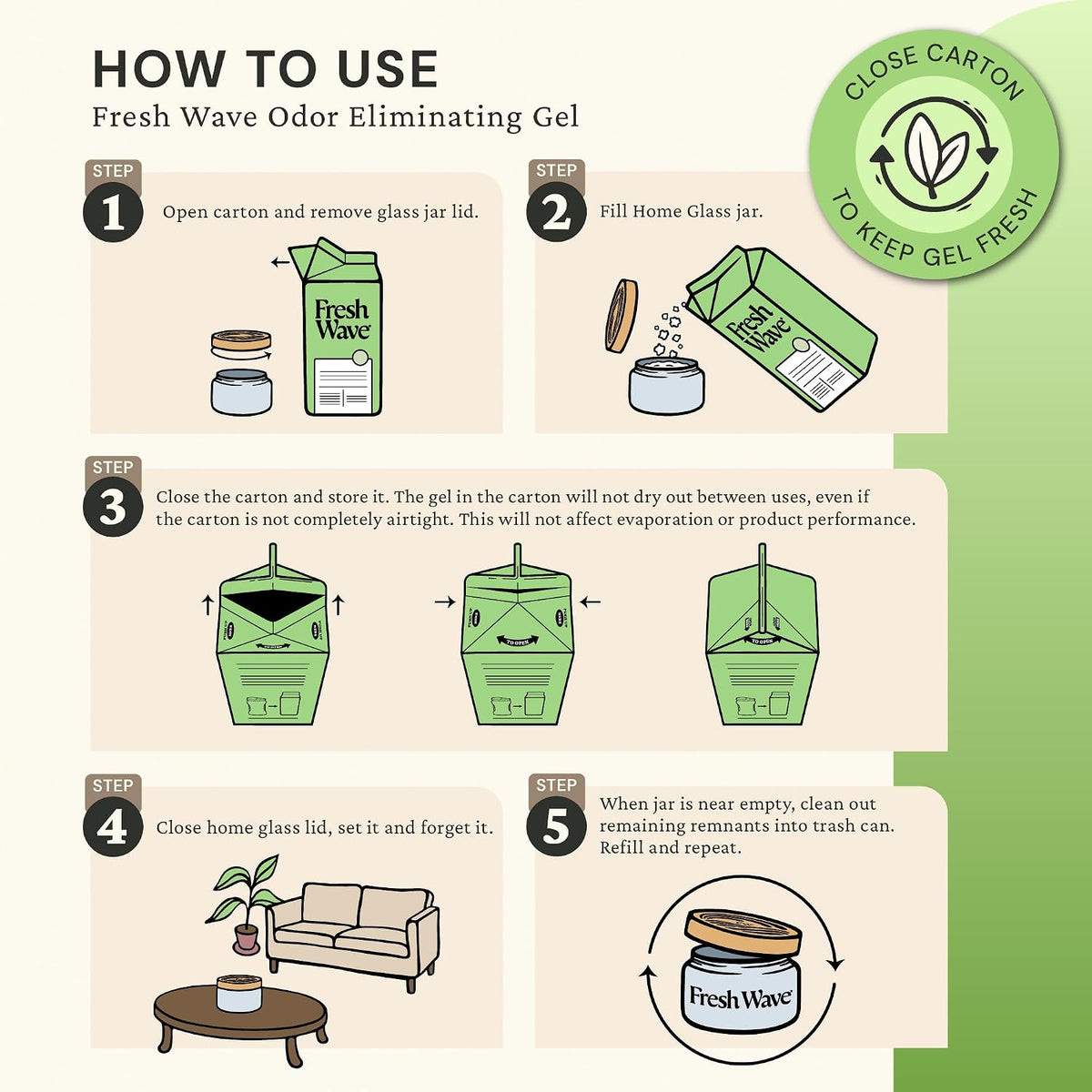 Odor Eliminator Gel Refill, 63 oz Original