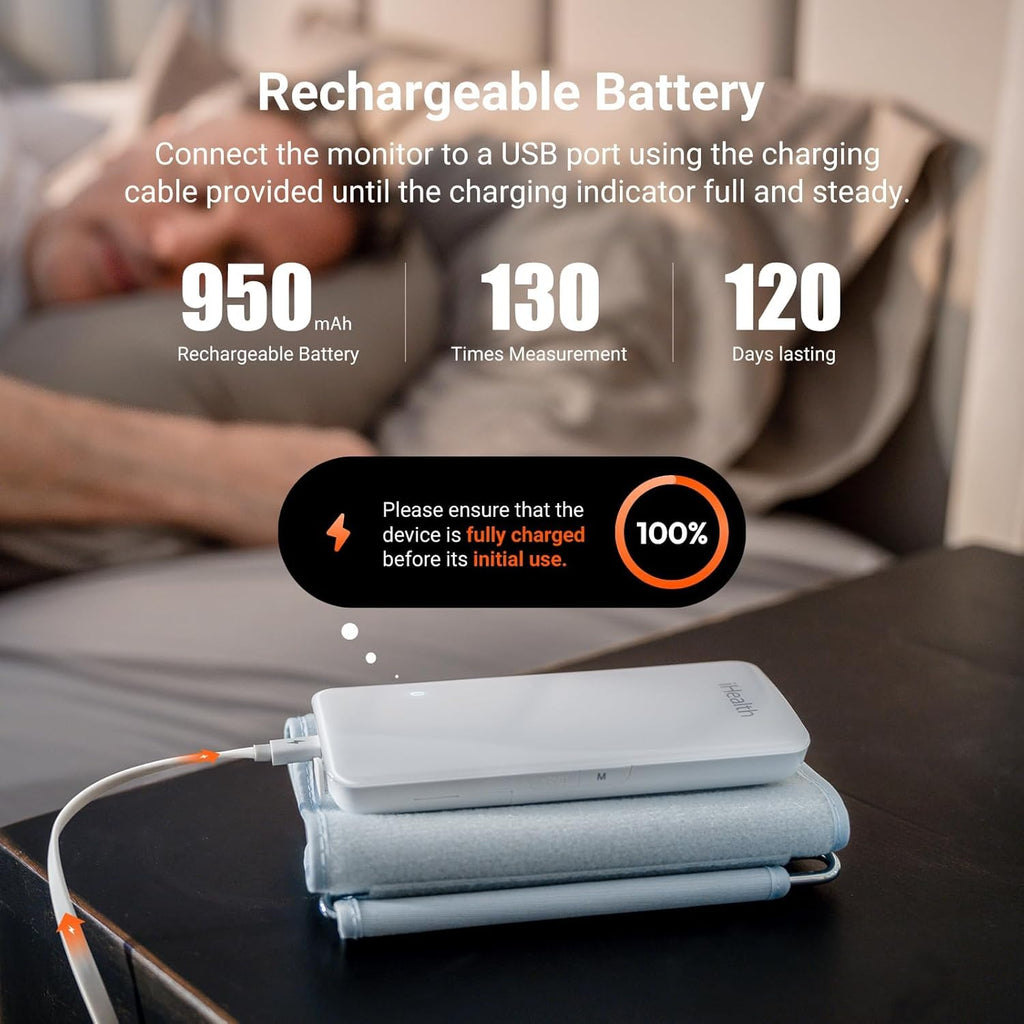 Neo Wireless Blood Pressure Monitor, Upper Arm Cuff, Bluetooth Blood Pressure Machine, Ultra-Thin & Portable
