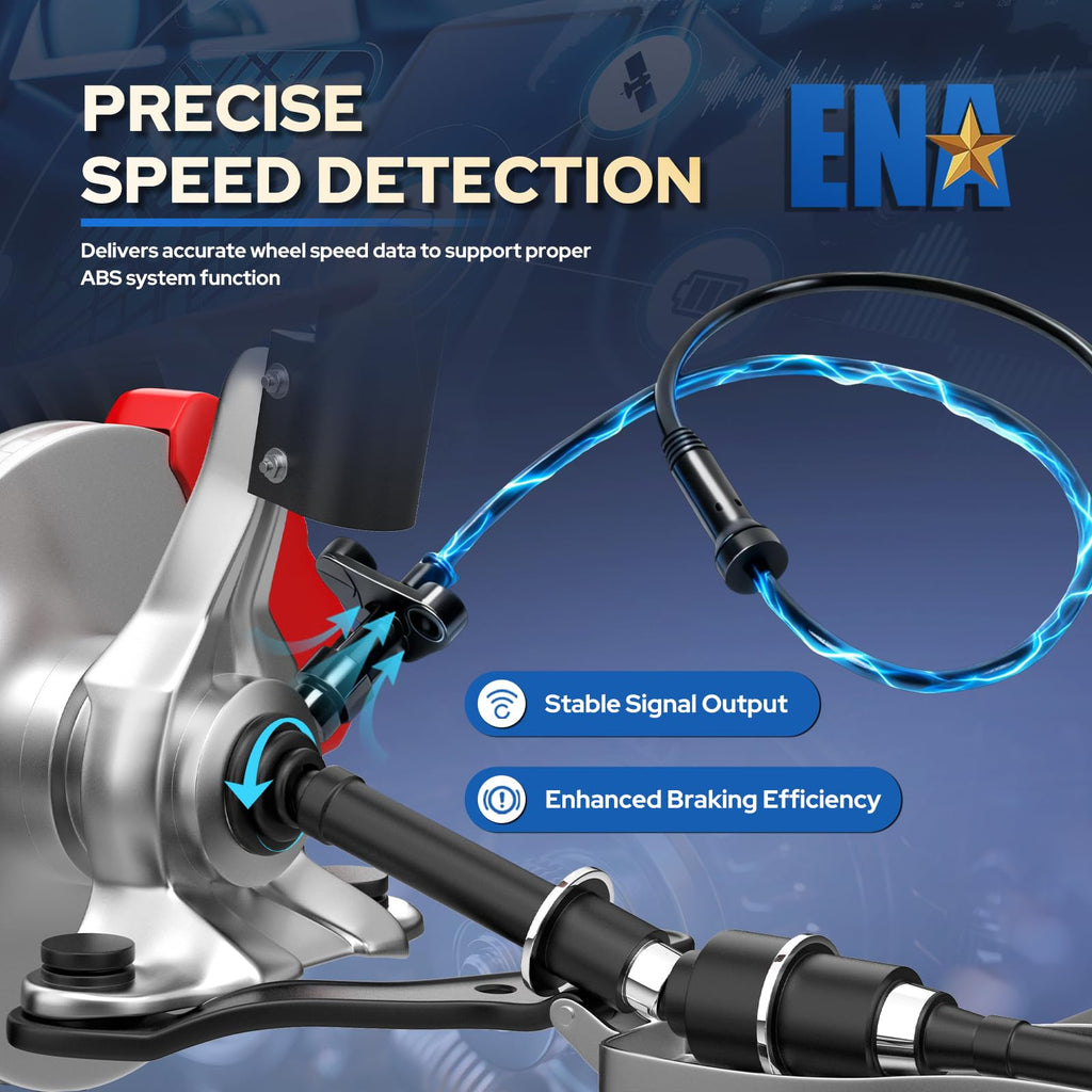 ENA 1 Pack Rear Left or Right ABS Wheel Speed Sensor Compatible with BMW