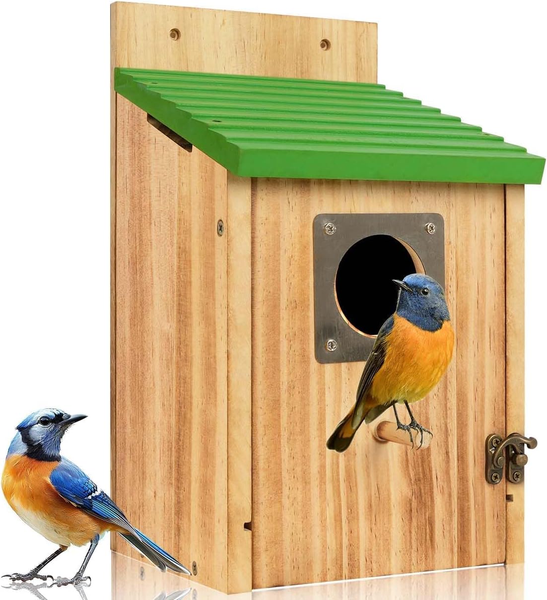 Fitroho Bird Houses for Outside - Natural Cedar Wood Bluebird Houses