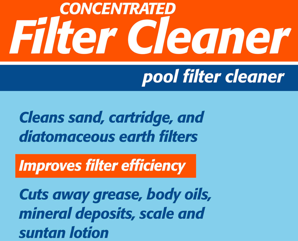 1-Quart Concentrated Pool Filter Cleaner, Made in USA
