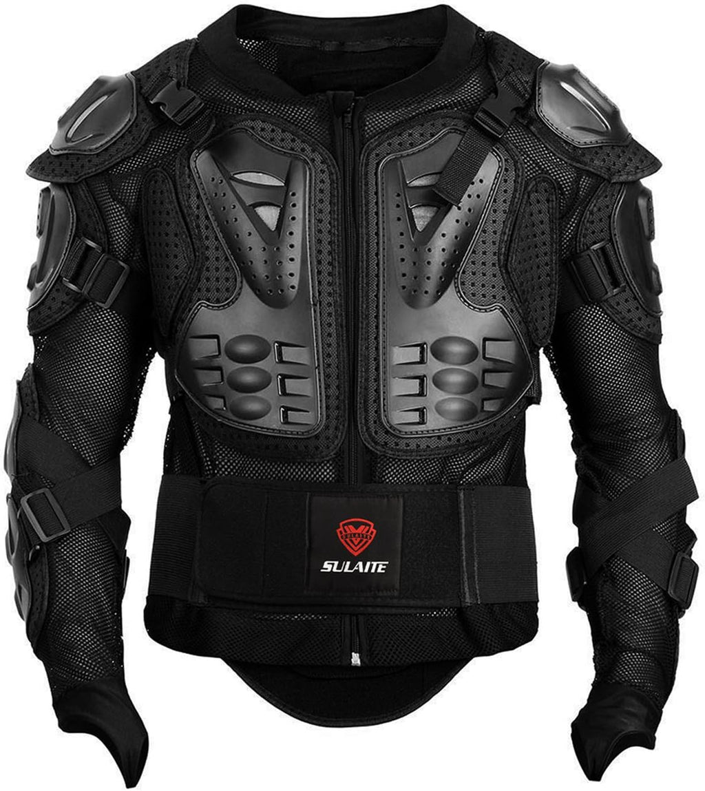 Motorcycle Armor Jacket Full Body Armor Men XL | PE Hard Shell,1.5cm EVA Foam,Chest/Back/Shoulder/Elbow