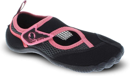 Water Shoes for Women, Lake, Aerobics, Swimming, Aqua Sports, Beach, Womens Water Shoes, Black Slmn Rose Aqua Shoes