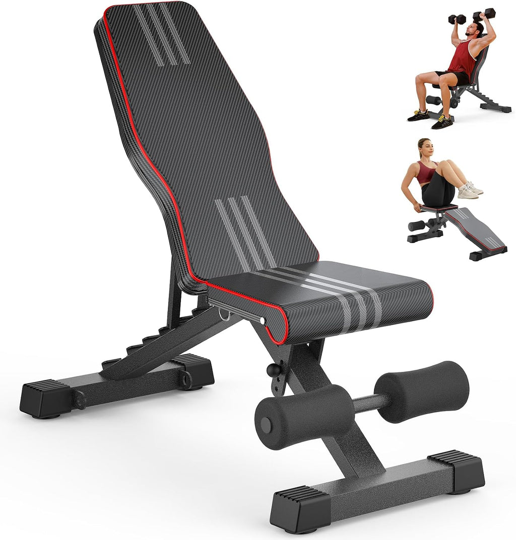 Multi-Function All in 1 Weight Bench Set - Multi-Positions Heavy Duty Weight Lifting Sit Up Bench Workout Benchs