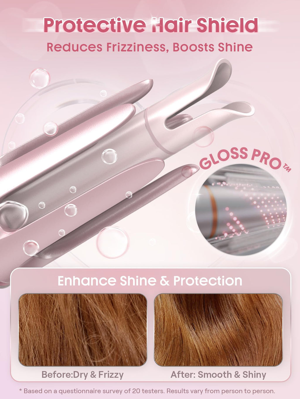 Automatic Curling Iron (Pink, 1.25 inch)
