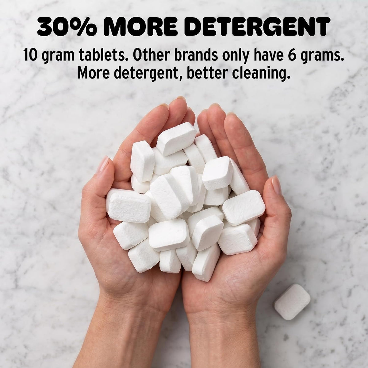 Wash'd 100% Plastic-Free Dishwasher Detergent Tablets | 2x Enzymes Cleaning