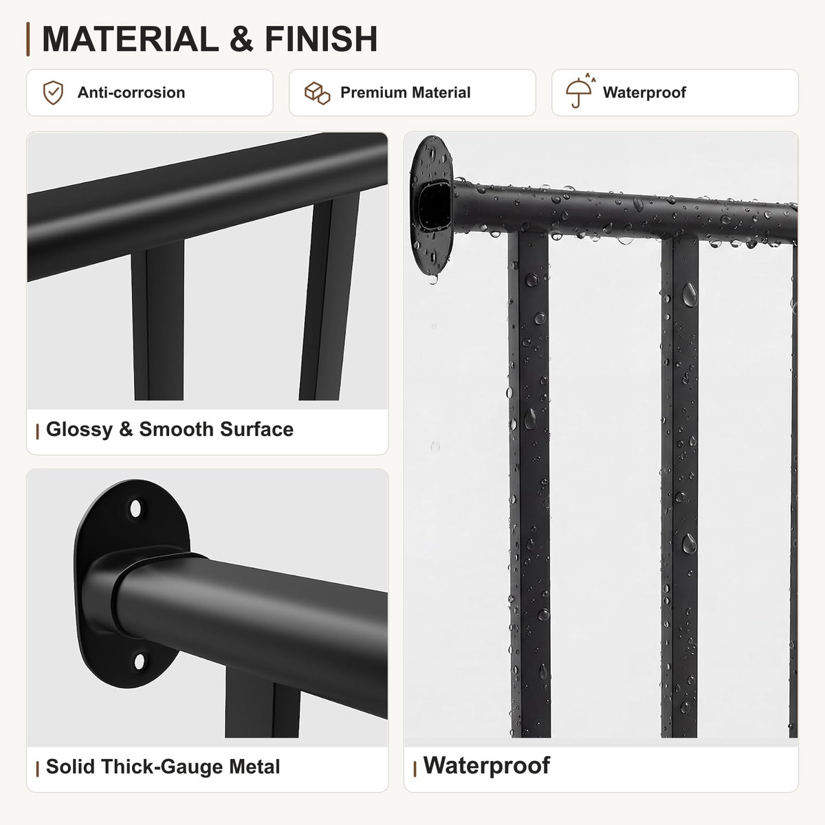 Stainless Steel 4 Ft x 36 in Porch and Stair Deck Railing Kit