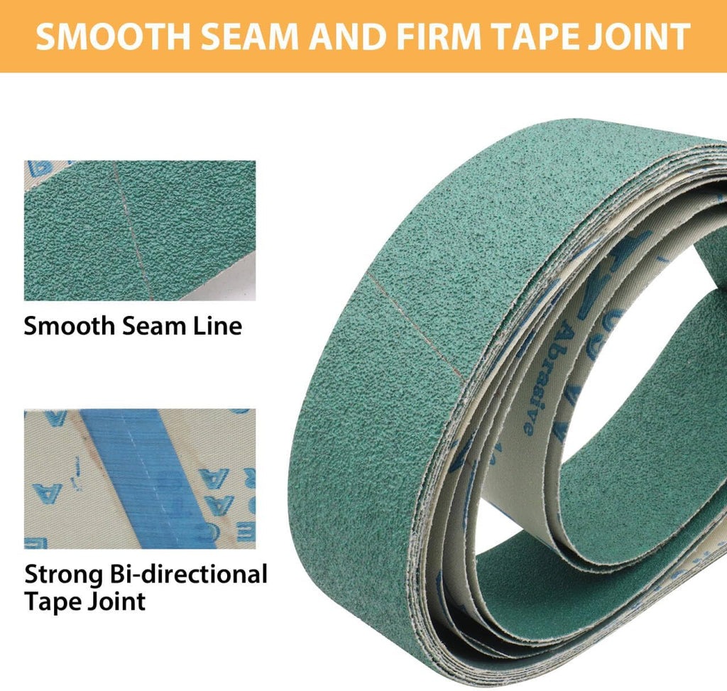 2 x 42 Inch Ceramic Sanding Belts for Knife Making,6 Pack