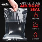 Reclosable Poly Zip Top Bags - 6" x 8" (100 Count), 4 Mil - Resealable Plastic Bags with Zipper - Clear Bags for