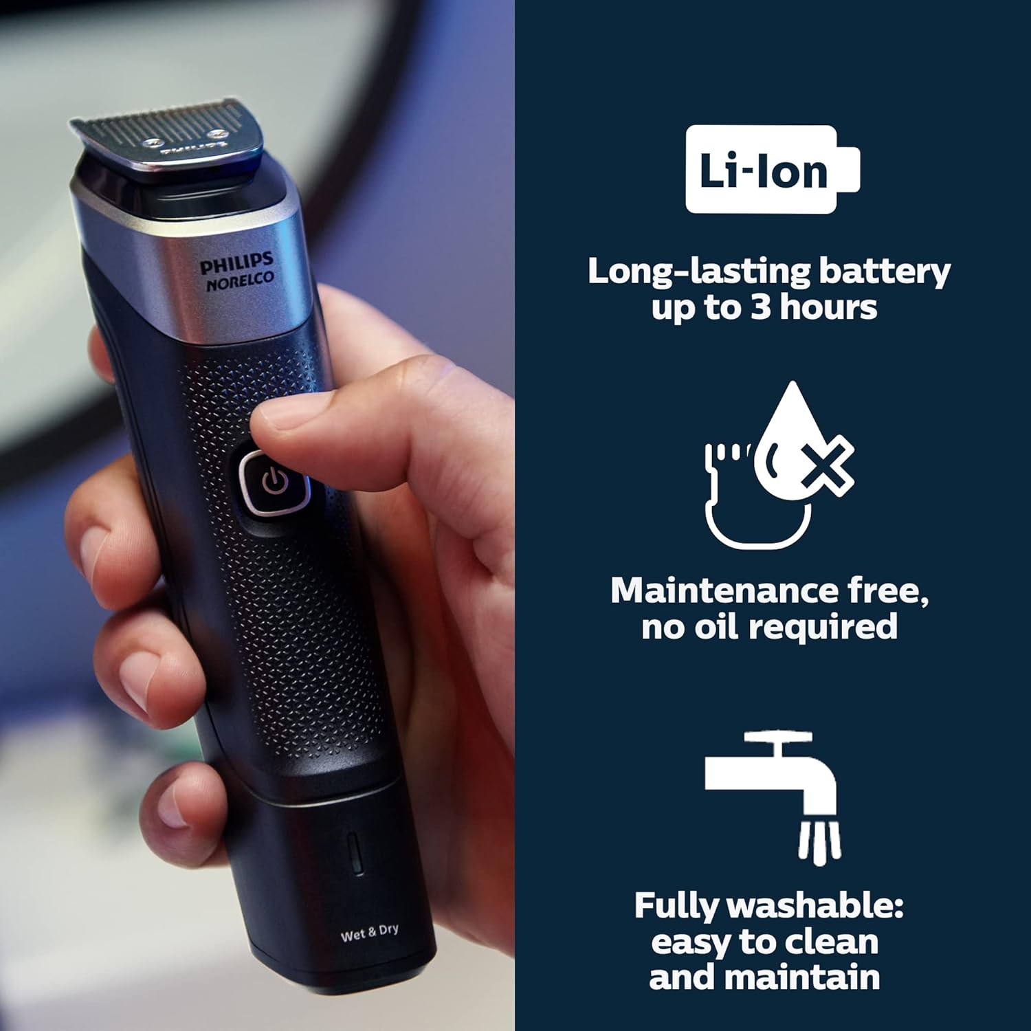 Philips Norelco Multigroom 5000 Series, All-in-One Trimmer and Hair Clipper, 18-Piece Men's Grooming Kit for Beard