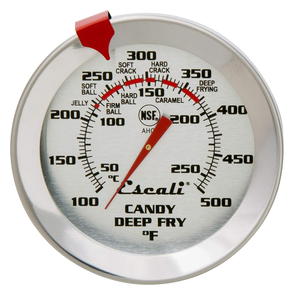 AHC2 Stainless Steel Deep Frying and Candy Thermometer with Pot Clip, 12-Inch Probe with Candy Temperature Zones, NSF