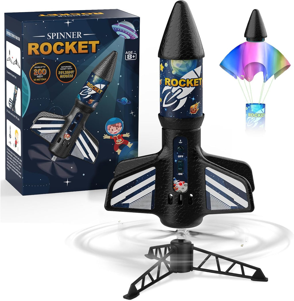 Rocket Launcher for Kids, Self Launching Motorized Air Rocket Toy | Outdoor Toys for Ages 8-12, Model Rockets with