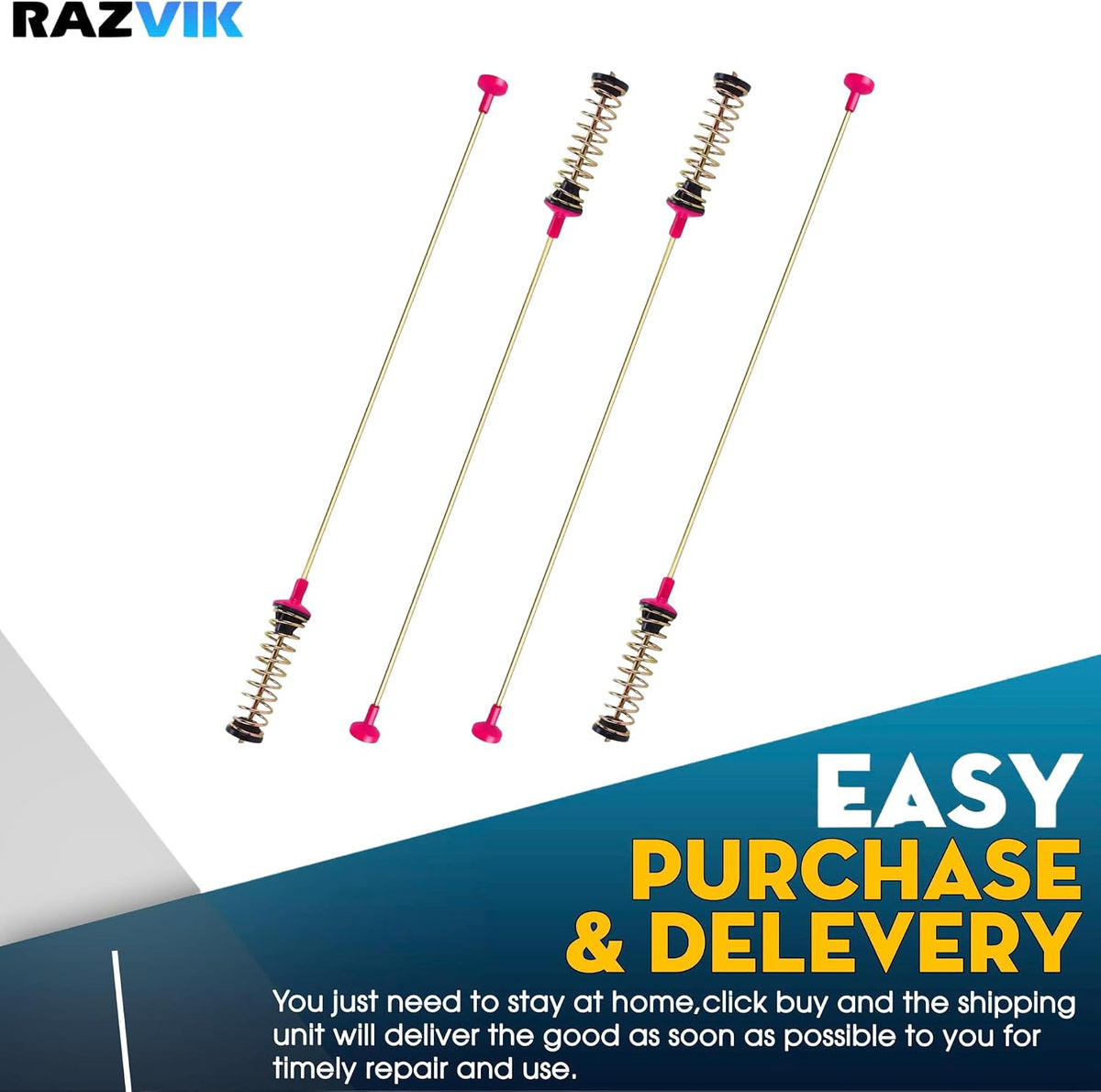 4 Washer Rod Replaces For Samsung WA50R5400AV/US-02 WA50R5400AV WA50R5400AW/US-03