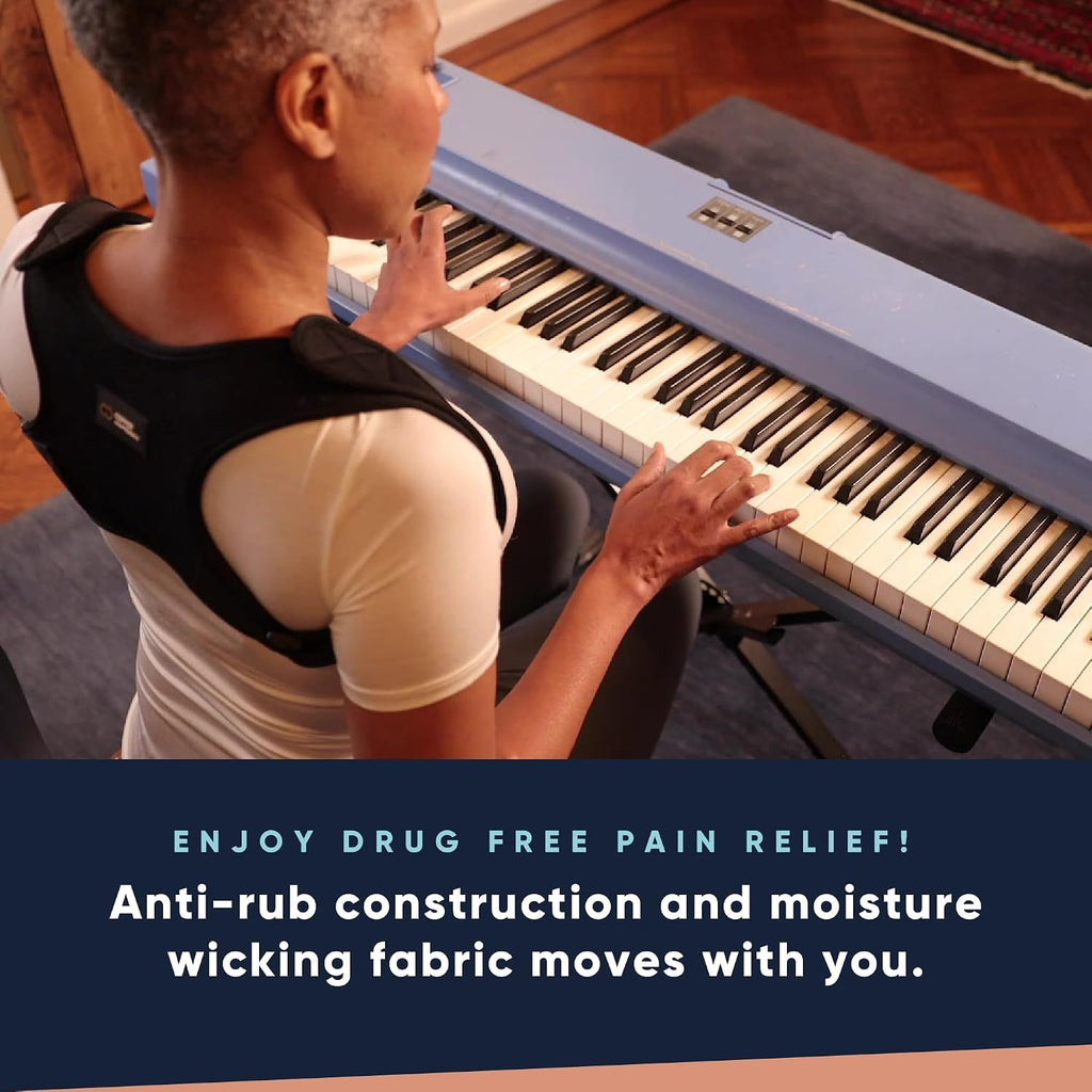 Back Brace Posture Corrector for Women and Men. Copper Infused Shoulder Straightener, Adjustable Upper Back Support