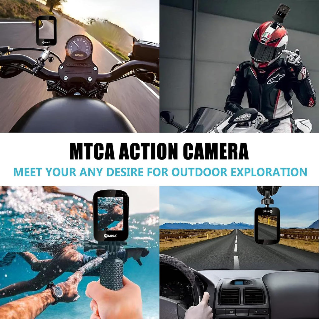 Action Camera 4k - Compact Portable Waterproof Sport Camera, Motorcycle Helmet Camera With Time Lapse, Suitable For