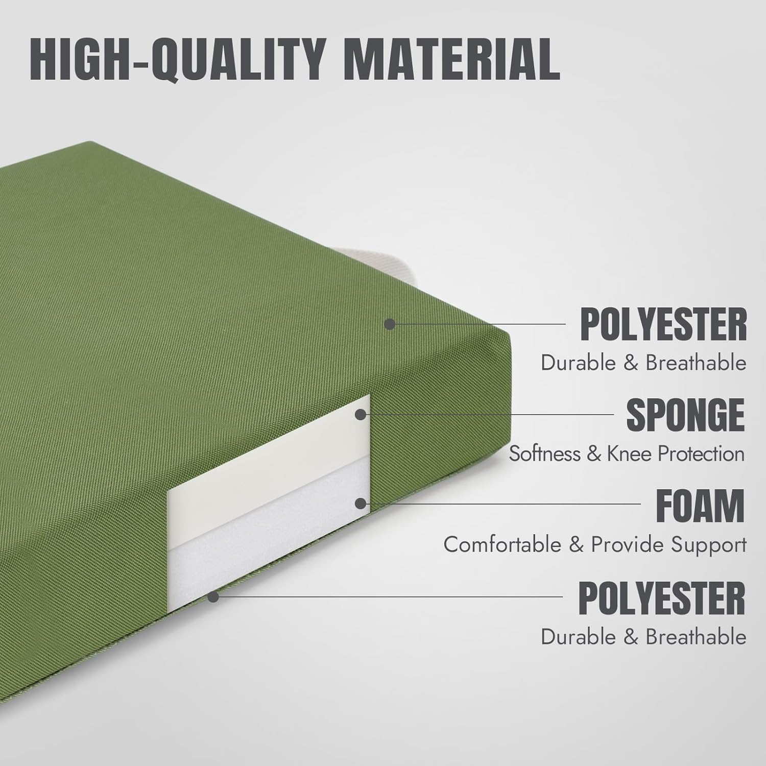 Large Knee Mat-Gardening Kneeler Pad-Thick Garden Sitting or Kneeling Pad Cushion-Construction Knees Support Board of