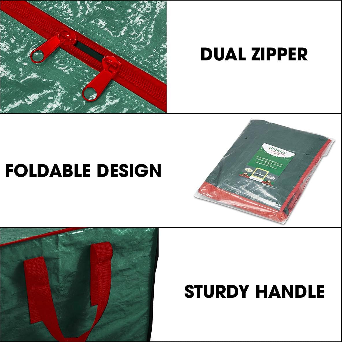 Christmas Tree Storage Bag | Fits Up to 9 Ft. Tall Disassembled Tree | 65” X 15” X 30” Holiday Tree Storage Case |