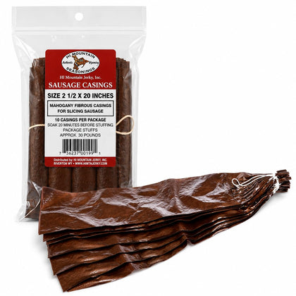 Summer Sausage Casings | Fibrous Mahogany Sausage Casings