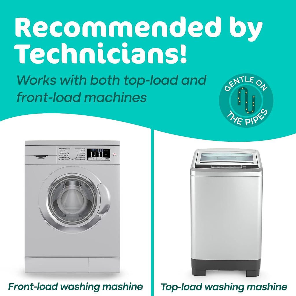 Liquid Washing Machine Cleaner & Deodorizer - Top & Front Load Washer Cleaner - 32 fl oz Washing Machine Deodorizer