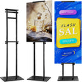 Poster Stand for Display Pedestal Sign Stand | Double Sided Sign Holder Floor Stand, Non-Slip Base, Heavy Duty, 75"
