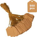1.8x1.4 Inches Brown Kraft Price Tags with String Attached 500 Pcs