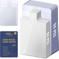100Pcs Set Card Sleeves -50 Semi Rigid Card Holder & 50 Tabbed Sleeves, Perfect Fit Sleeves Trading Card Shipping