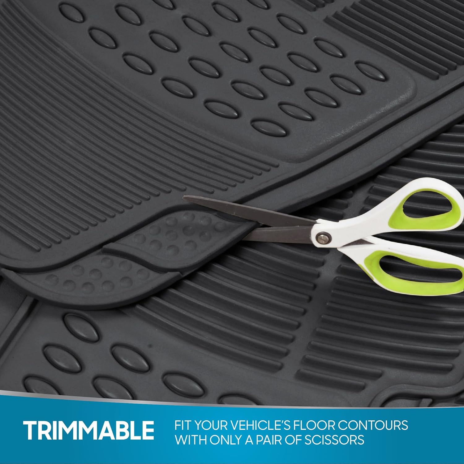 ProLiner Floor Mats for Cars Trucks SUV, 2-Piece All-Weather Car Mats with Universal Fit Design, Durable Car Floor