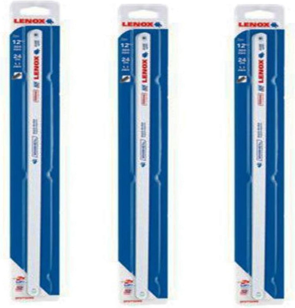 LENOX Tools Hacksaw Blade, 12-inch, 24 TPI, 2-Pack (20161T224HE), 3 Pack