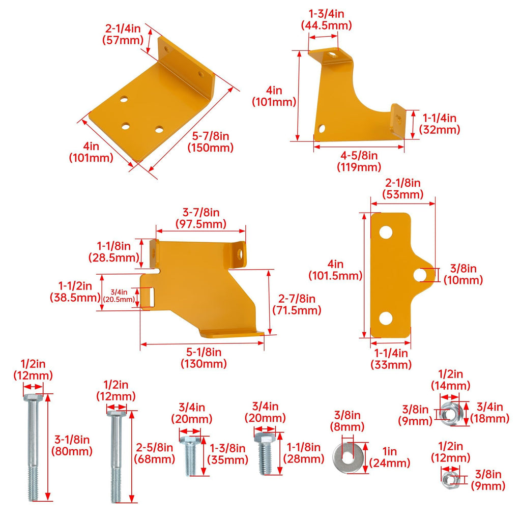 Wutist Transmission Hydro Bracket Kit Compatible with Raptor SD SDX Hustler