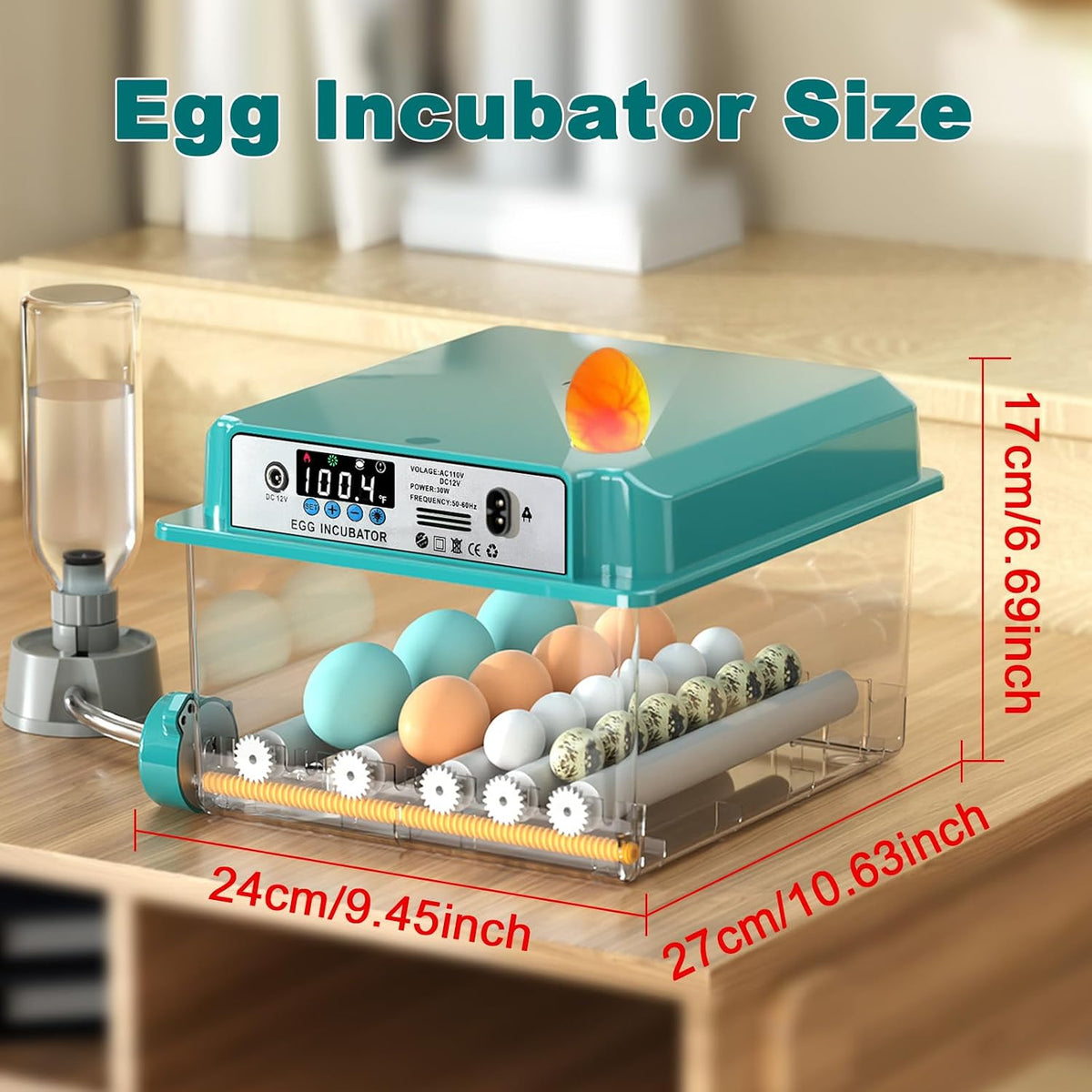 16 Eggs Incubators for Hatching Eggs, Egg Incubator with Automatic Egg Turning and Temperature Control, Chicken Egg