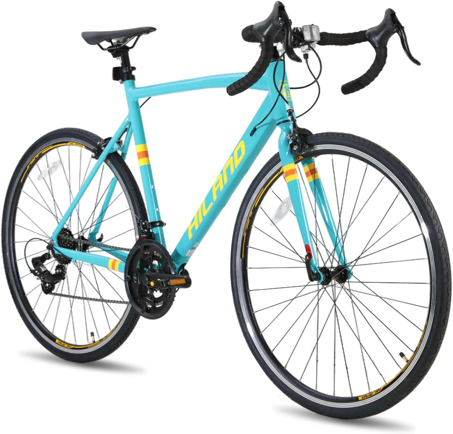 HILAND 700C Road Bike for Adults, 14 Speeds Racing Bicycle for Men Women | Lightweight aluminum frame, 14-speed