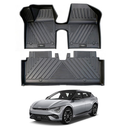 Floor Mats for KIA EV6 2024 2023 2022 Floor Liner All Weather TPE Rubber Protection Mat for 2022-2024 KIA EV6