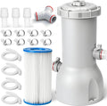 Pool Pump and Filter Above Ground, 1000 Gallon Swimming Filter Cartridge Pumps, Electric Pools Water Pump Filter for