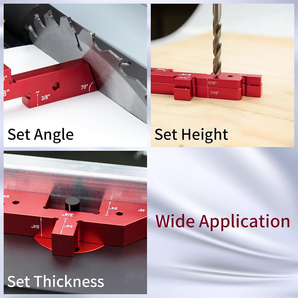 14Pcs Setup Blocks for Woodworking, Router & Table Saw Set up Bars