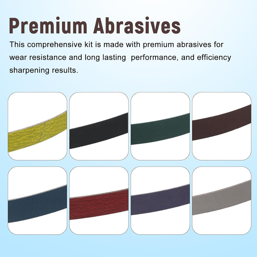 1 x 30 Inch Sanding Belts for Knife Sharpening, 16 Pack